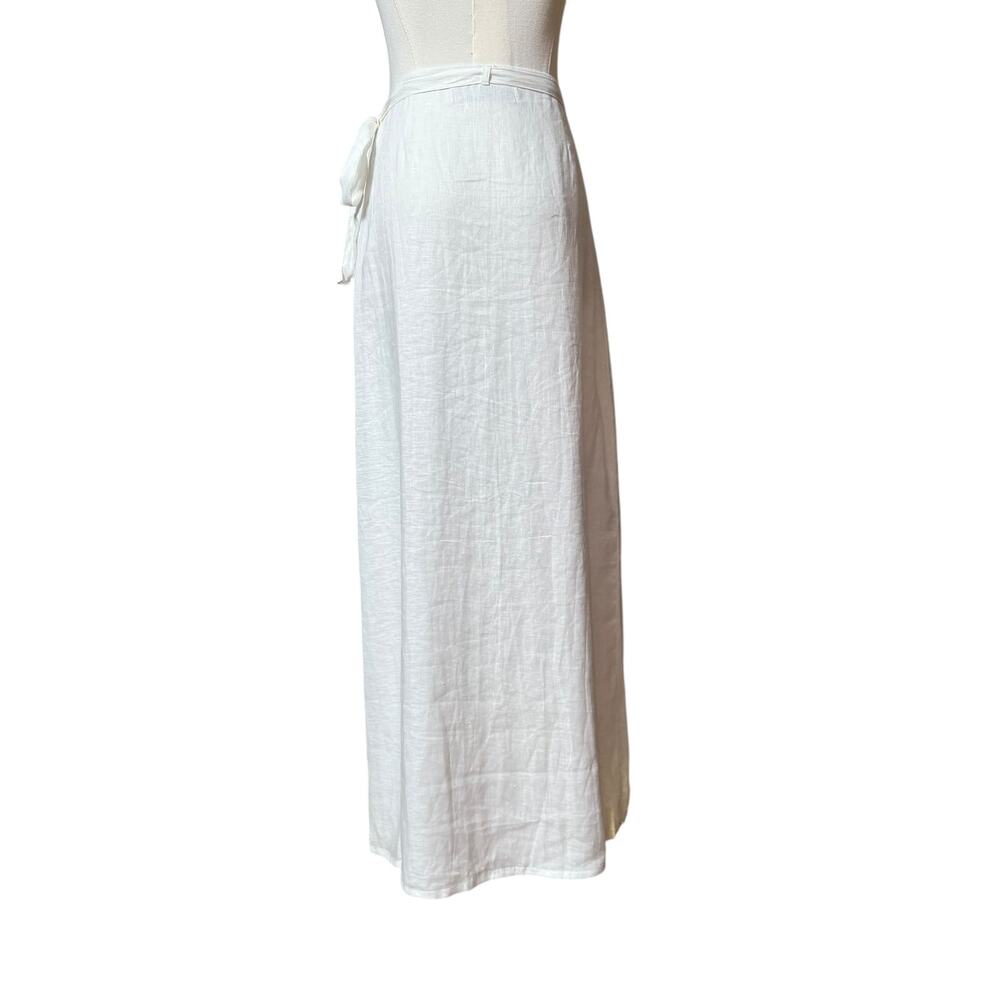 Faithfull The Brand Elodia Wrap Skirt 100% Linen 4 High Waist Side Tie-fastening - Picture 5 of 16